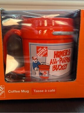 Brand New The Home Depot Orange Homer’s All-Purpose Bucket Coffee Mug